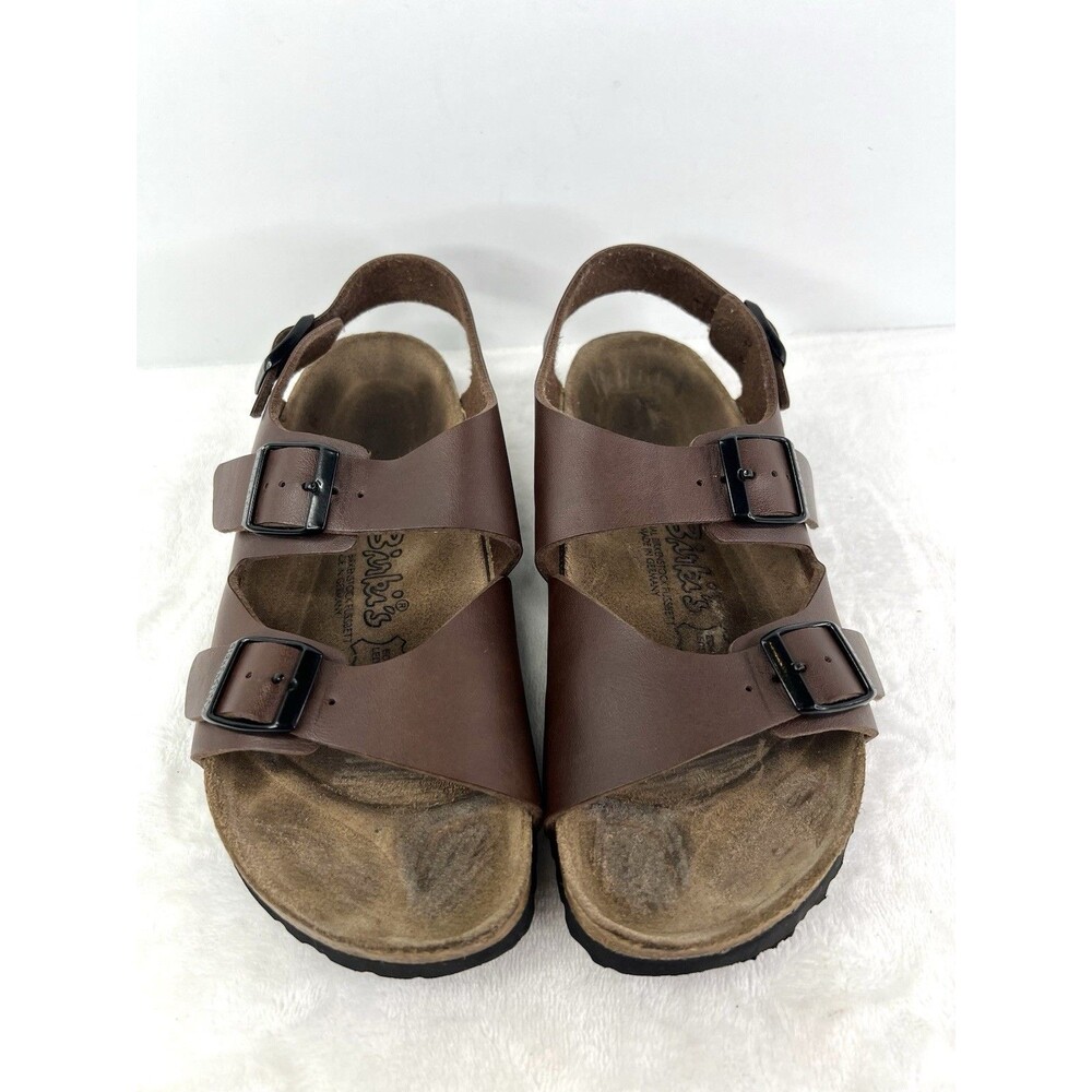 Birkenstock Birkis Milano Brown Birko-Flor Slingback Sandals Womens 38/ 7 Narrow - Picture 6 of 9